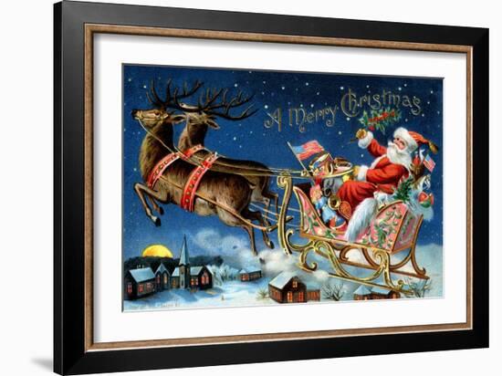 A Merry Christmas-null-Framed Art Print