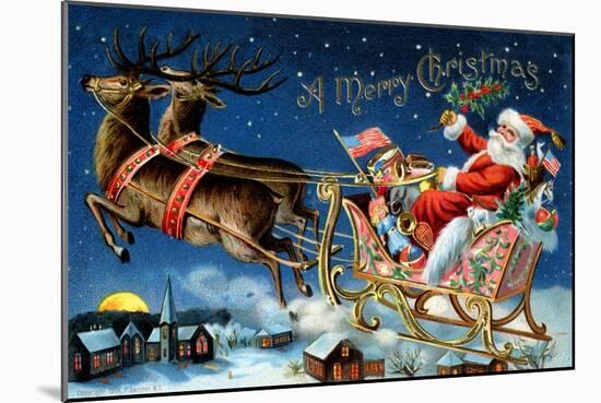 A Merry Christmas-null-Mounted Art Print