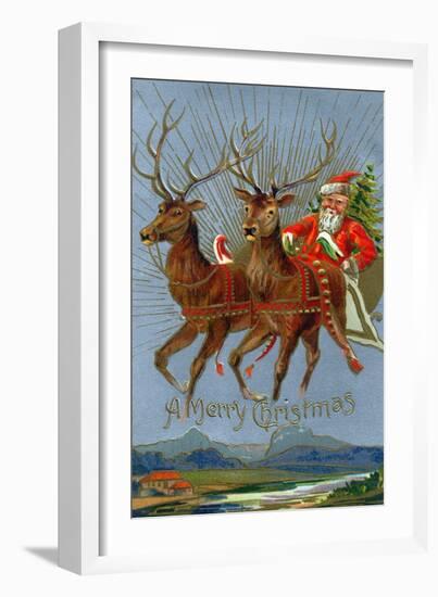 A Merry Christmas-null-Framed Art Print