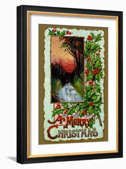 A Merry Christmas-null-Framed Art Print