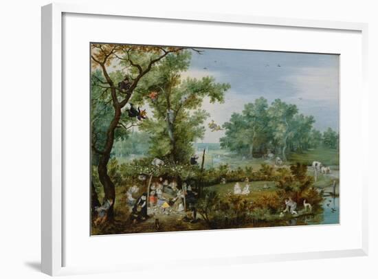 A Merry Company in an Arbor, 1615-Adriaen Pietersz van de Venne-Framed Giclee Print