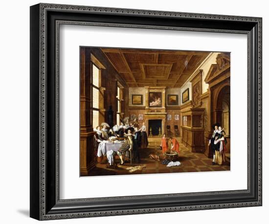 A Merry Company in an Interior-Dirck Hals-Framed Giclee Print