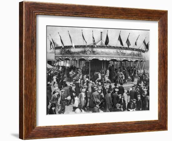 A Merry-Go-Round, Part of a Bank Holiday Carnival on Hamstead Heath, London, 1926-1927-null-Framed Giclee Print