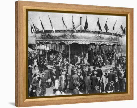 A Merry-Go-Round, Part of a Bank Holiday Carnival on Hamstead Heath, London, 1926-1927-null-Framed Premier Image Canvas