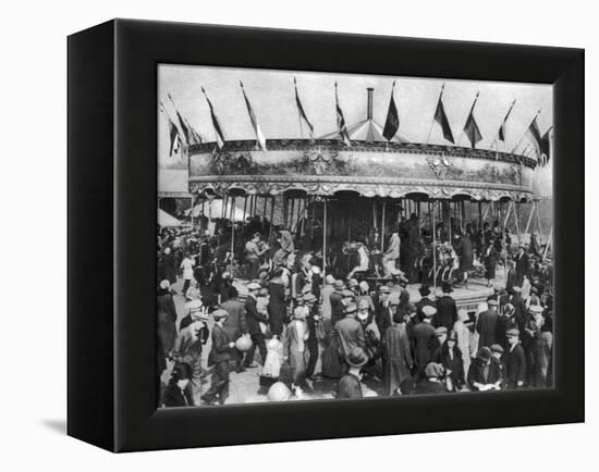 A Merry-Go-Round, Part of a Bank Holiday Carnival on Hamstead Heath, London, 1926-1927-null-Framed Premier Image Canvas