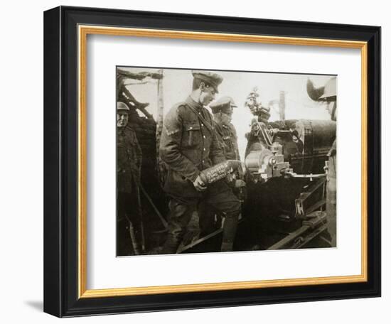 'A message for the Hun', France, World War I, 1916-Unknown-Framed Photographic Print