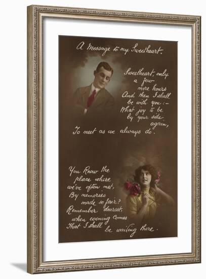 A Message to My Sweetheart-null-Framed Photographic Print