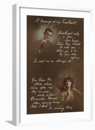 A Message to My Sweetheart-null-Framed Photographic Print
