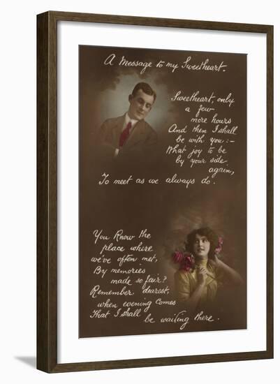 A Message to My Sweetheart-null-Framed Photographic Print