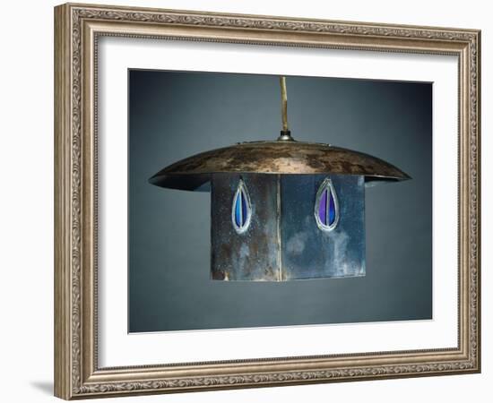 A Metal and Leaded Glass Hanging Shade, circa 1900-Charles Rennie Mackintosh-Framed Giclee Print