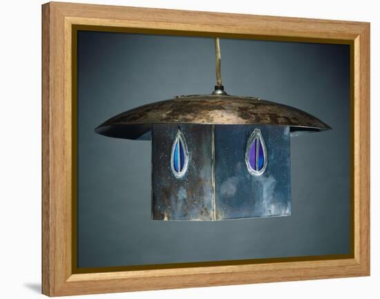 A Metal and Leaded Glass Hanging Shade, circa 1900-Charles Rennie Mackintosh-Framed Premier Image Canvas