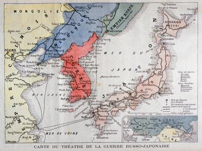 Map Of The Theatre Of The Russo Japanese War 1904 Giclee Print A Meunier Art Com