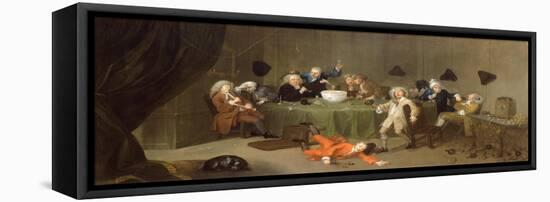 A Midnight Modern Conversation, c.1732-William Hogarth-Framed Premier Image Canvas