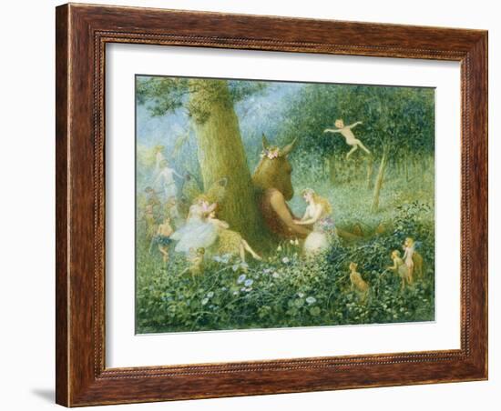 A Midsummer Night's Dream, 1895 (W/C with Bodycolour on Paper)-Henry Towneley Green-Framed Giclee Print