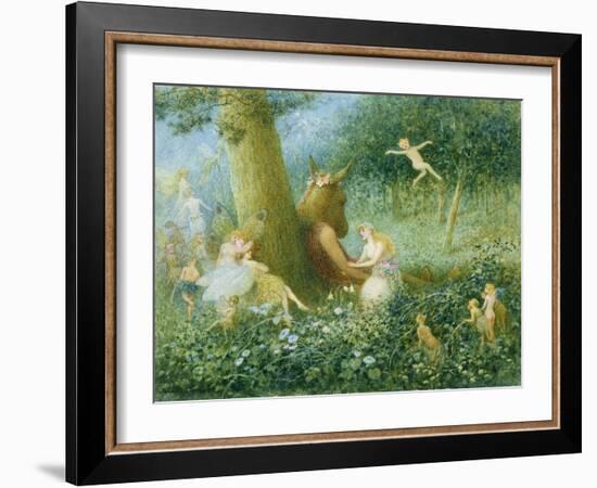 A Midsummer Night's Dream, 1895 (W/C with Bodycolour on Paper)-Henry Towneley Green-Framed Giclee Print