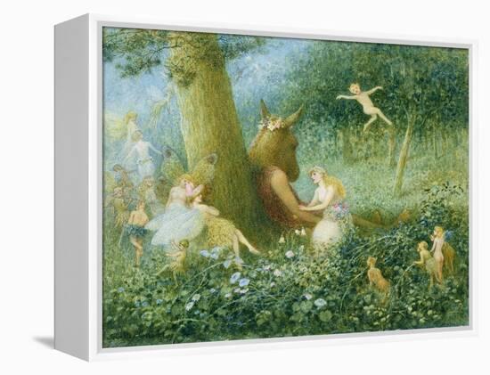 A Midsummer Night's Dream, 1895 (W/C with Bodycolour on Paper)-Henry Towneley Green-Framed Premier Image Canvas