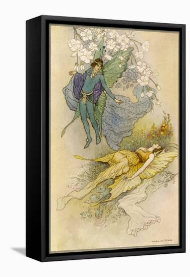 A Midsummer Night's Dream, Act II Scene II: Oberon Places a Spell on Titania-Warwick Goble-Framed Stretched Canvas