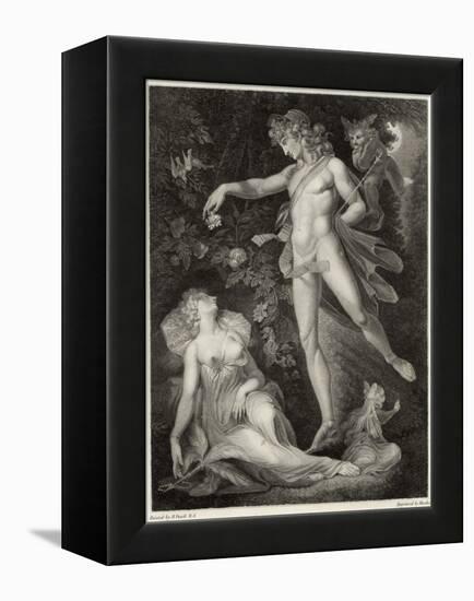 A Midsummer Night's Dream, Act II Scene II Oberon Sprinkles His Spell onto Titania as She Sleeps-Rhodes-Framed Stretched Canvas