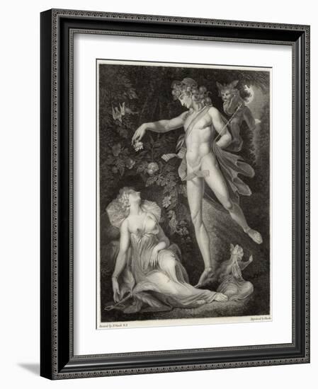 A Midsummer Night's Dream, Act II Scene II Oberon Sprinkles His Spell onto Titania as She Sleeps-Rhodes-Framed Art Print