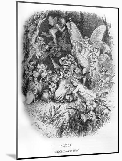 A Midsummer Night's Dream by William Shakaespeare-John Gilbert-Mounted Giclee Print