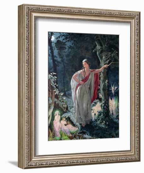 A Midsummer Night's Dream: Hermia Surrounded by Puck and the Fairies, 1861-John Simmons-Framed Giclee Print