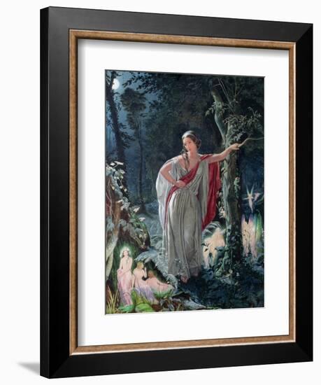 A Midsummer Night's Dream: Hermia Surrounded by Puck and the Fairies, 1861-John Simmons-Framed Giclee Print