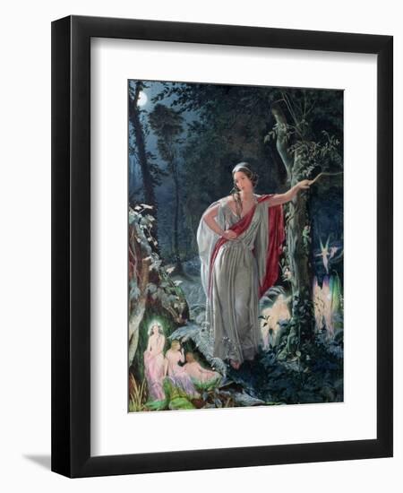 A Midsummer Night's Dream: Hermia Surrounded by Puck and the Fairies, 1861-John Simmons-Framed Giclee Print