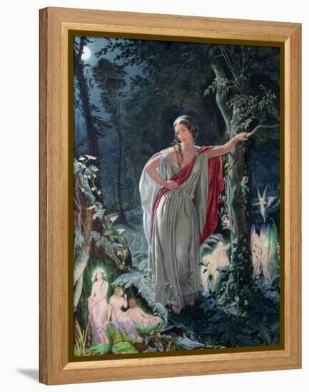 A Midsummer Night's Dream: Hermia Surrounded by Puck and the Fairies, 1861-John Simmons-Framed Premier Image Canvas