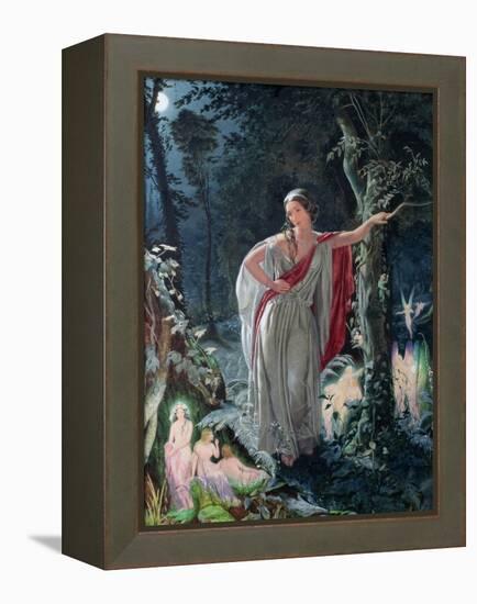 A Midsummer Night's Dream: Hermia Surrounded by Puck and the Fairies, 1861-John Simmons-Framed Premier Image Canvas