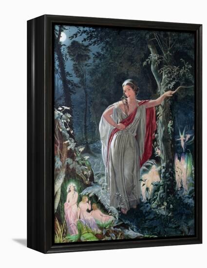 A Midsummer Night's Dream: Hermia Surrounded by Puck and the Fairies, 1861-John Simmons-Framed Premier Image Canvas