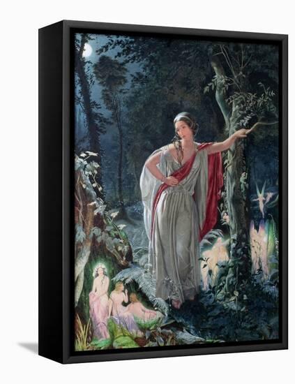 A Midsummer Night's Dream: Hermia Surrounded by Puck and the Fairies, 1861-John Simmons-Framed Premier Image Canvas