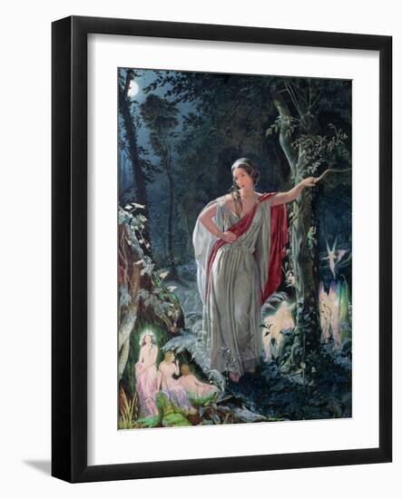 A Midsummer Night's Dream: Hermia Surrounded by Puck and the Fairies, 1861-John Simmons-Framed Giclee Print