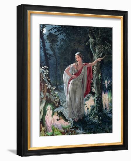 A Midsummer Night's Dream: Hermia Surrounded by Puck and the Fairies, 1861-John Simmons-Framed Giclee Print