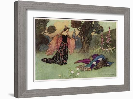 A Midsummer Night's Dream, Titania and Bottom-Warwick Goble-Framed Art Print