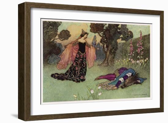 A Midsummer Night's Dream, Titania and Bottom-Warwick Goble-Framed Art Print