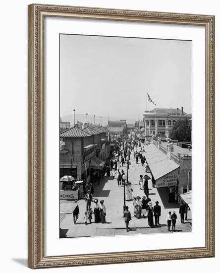 A Midway, Long Beach, California, C.1910-20-null-Framed Photographic Print