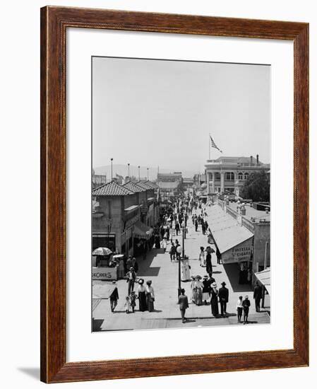 A Midway, Long Beach, California, C.1910-20-null-Framed Photographic Print