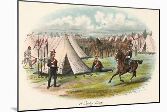 A Military Cavalry Camp-Richard Simkin-Mounted Art Print