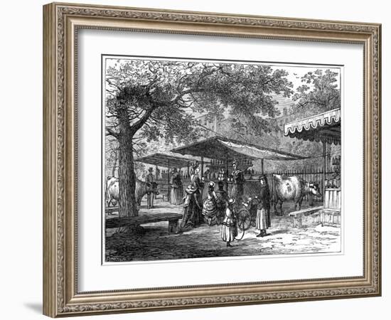 A Milk Fair, St James's Park, London, 1891-J Greenaway-Framed Giclee Print