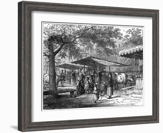 A Milk Fair, St James's Park, London, 1891-J Greenaway-Framed Giclee Print