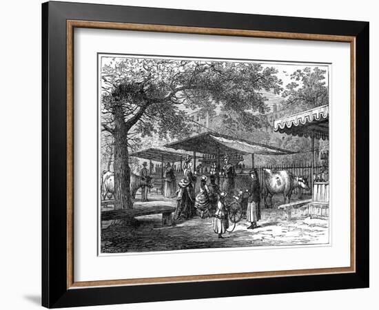 A Milk Fair, St James's Park, London, 1891-J Greenaway-Framed Giclee Print