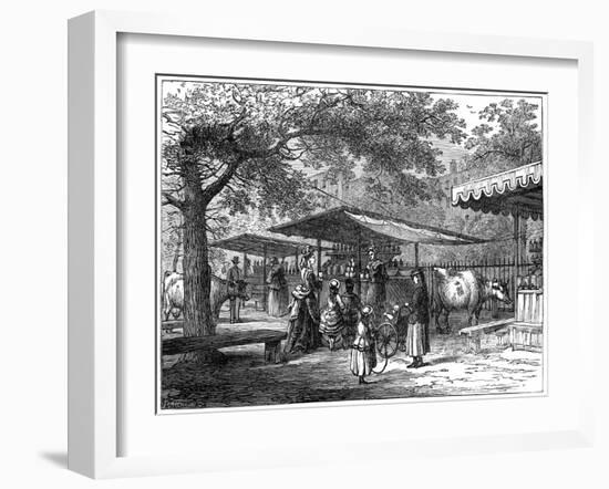 A Milk Fair, St James's Park, London, 1891-J Greenaway-Framed Giclee Print