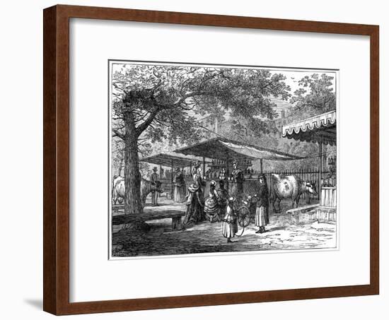 A Milk Fair, St James's Park, London, 1891-J Greenaway-Framed Giclee Print