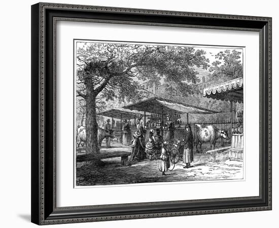 A Milk Fair, St James's Park, London, 1891-J Greenaway-Framed Giclee Print