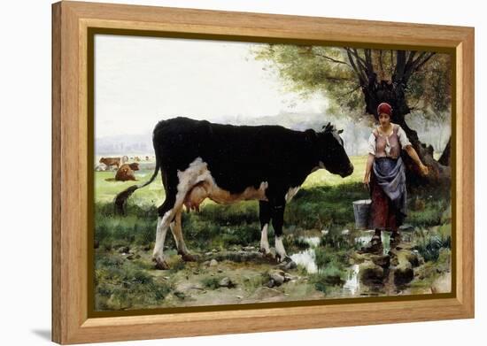 A Milkmaid with Her Cow-Julien Dupre-Framed Premier Image Canvas