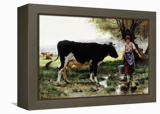 A Milkmaid with Her Cow-Julien Dupre-Framed Premier Image Canvas