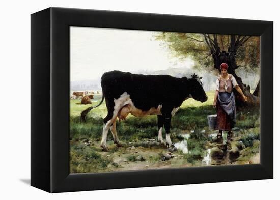 A Milkmaid with Her Cow-Julien Dupre-Framed Premier Image Canvas