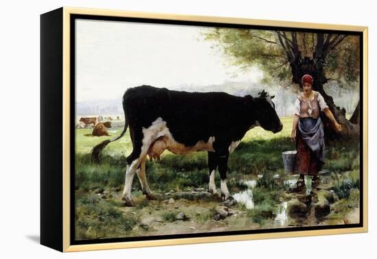 A Milkmaid with Her Cow-Julien Dupre-Framed Premier Image Canvas