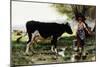 A Milkmaid with Her Cow-Julien Dupre-Mounted Giclee Print