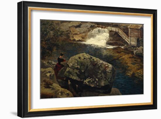 A Mill Dam, 1850-Thomas Fearnley-Framed Giclee Print